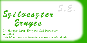 szilveszter ernyes business card